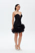 PUFF SKIRT DETAILED MINI DRESS